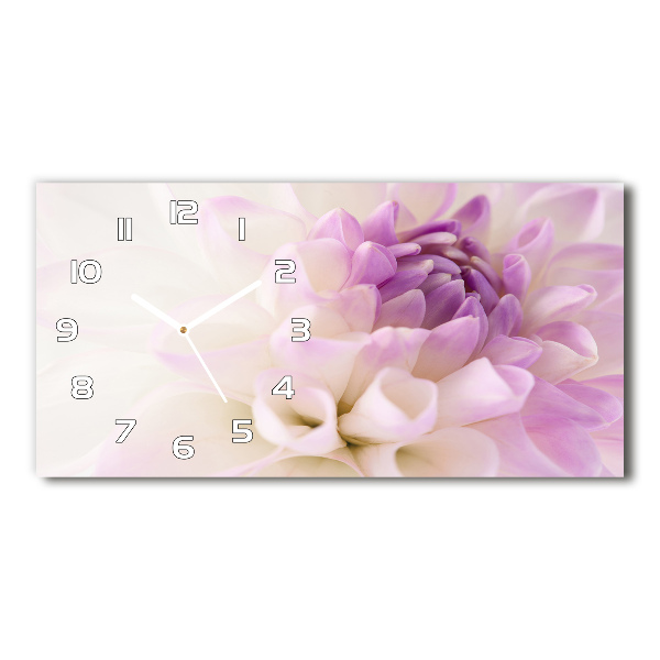 Horloge rectangulaire horizontale Dahlia blanc