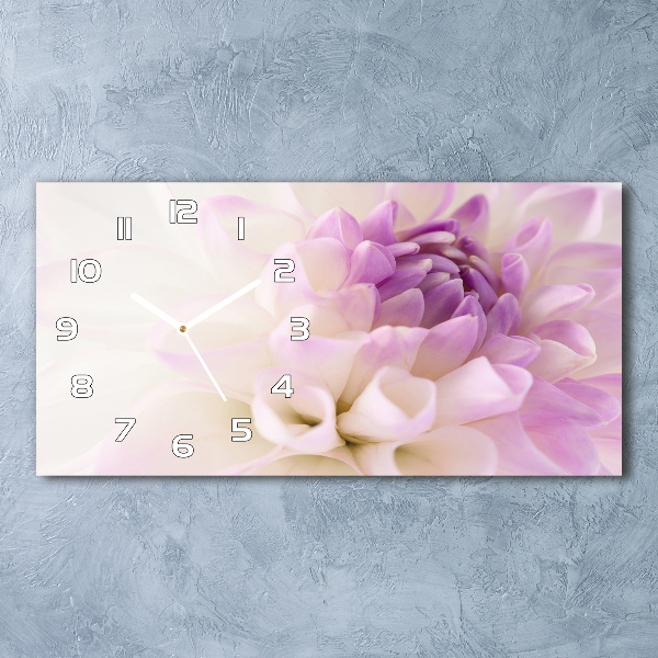 Horloge rectangulaire horizontale Dahlia blanc
