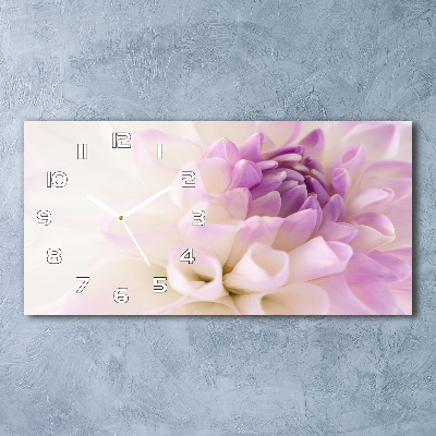 Horloge rectangulaire horizontale Dahlia blanc