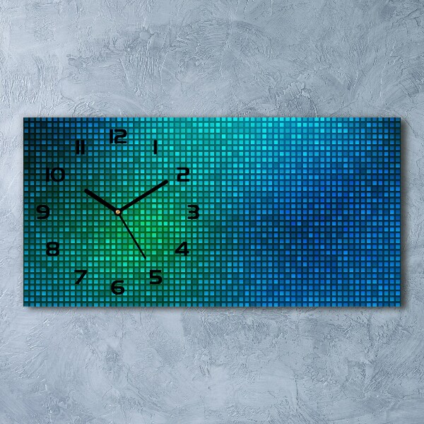 Horloge horizontale en verre Motif abstrait