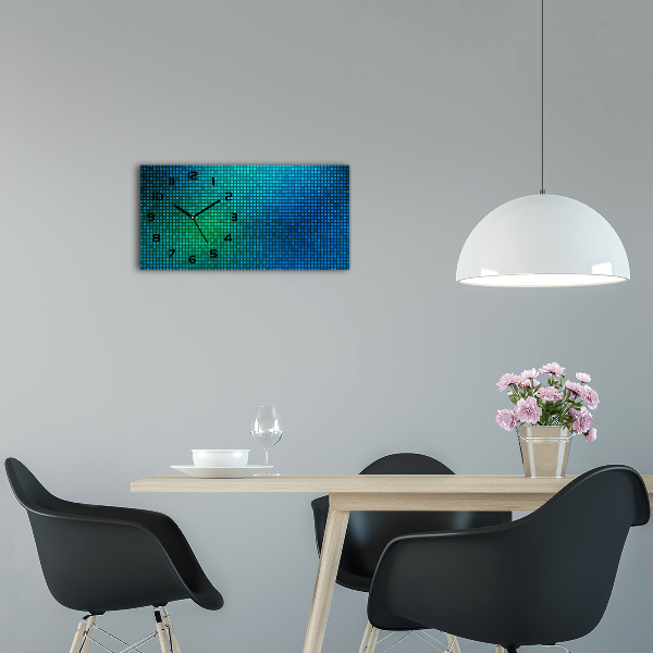 Horloge horizontale en verre Motif abstrait