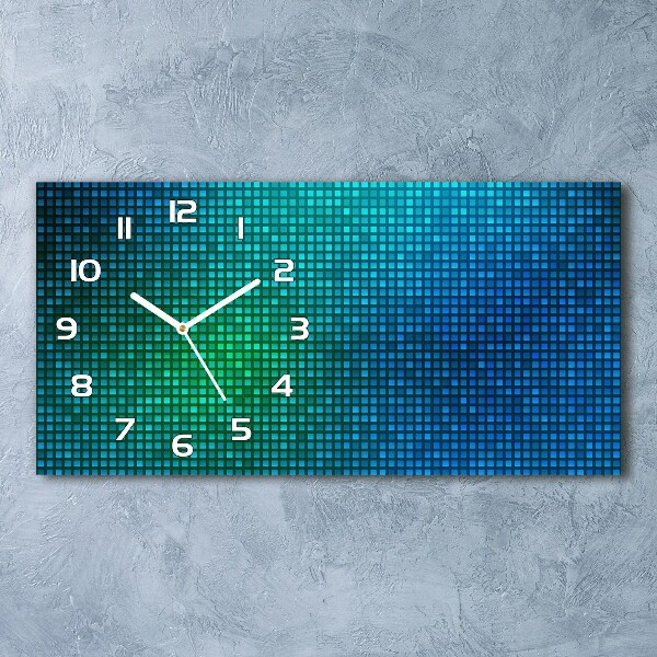 Horloge horizontale en verre Motif abstrait