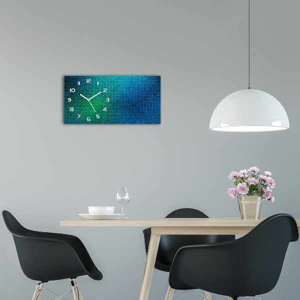 Horloge horizontale en verre Motif abstrait