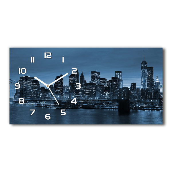 Horloge horizontale New York City de nuit