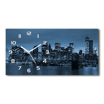 Horloge horizontale New York City de nuit