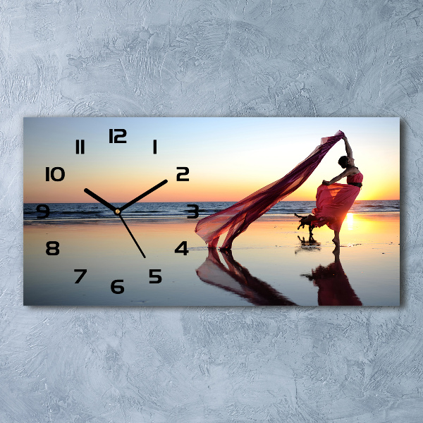Horloge rectangulaire horizontale Femme dansante