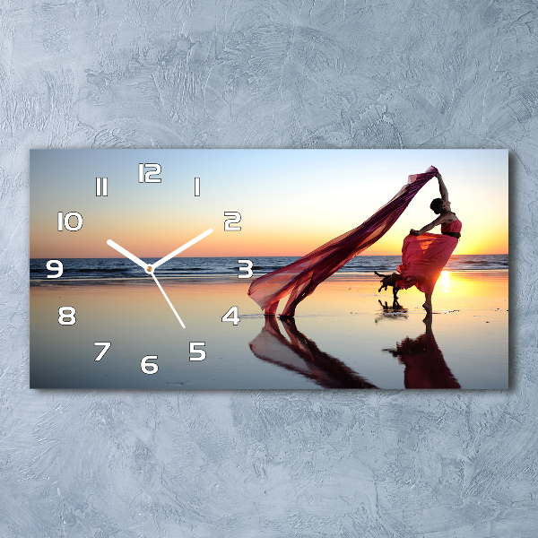 Horloge rectangulaire horizontale Femme dansante