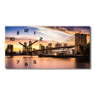 Horloge horizontale en verre Pont de Brooklyn