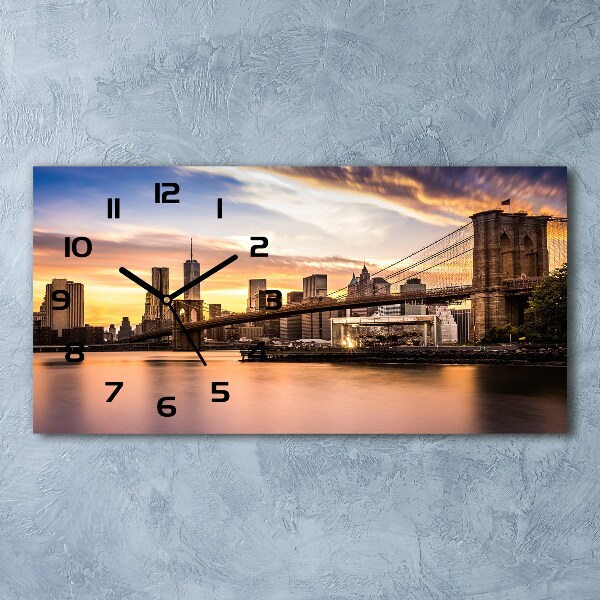 Horloge horizontale en verre Pont de Brooklyn