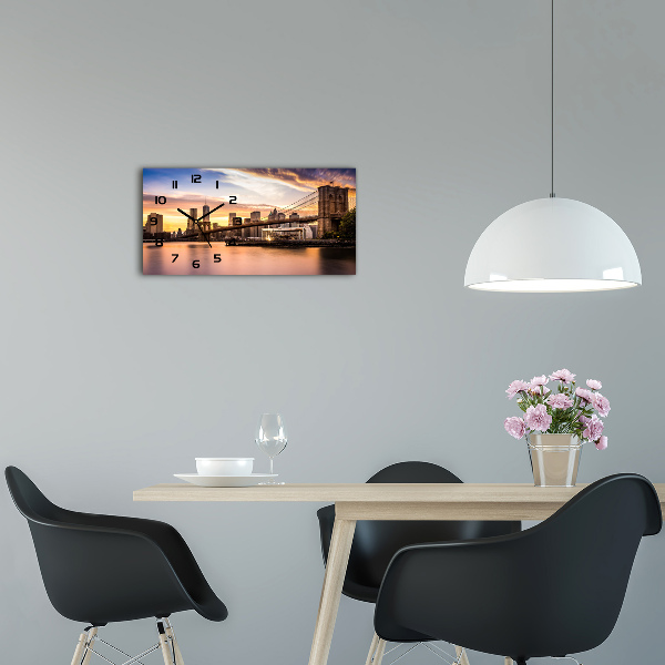 Horloge horizontale en verre Pont de Brooklyn