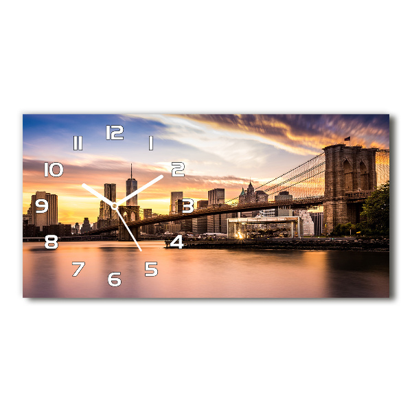 Horloge horizontale en verre Pont de Brooklyn