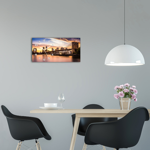 Horloge horizontale en verre Pont de Brooklyn