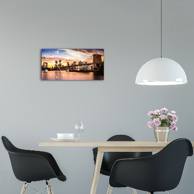Horloge horizontale en verre Pont de Brooklyn