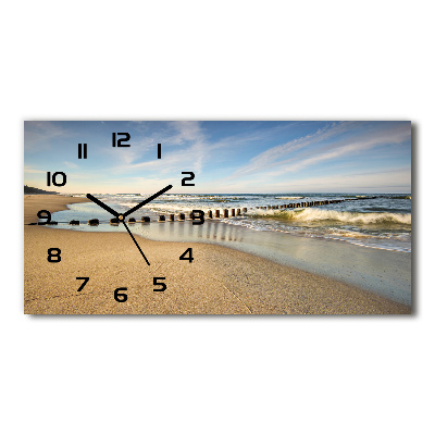 Horloge rectangulaire horizontale Plage sur la mer Baltique