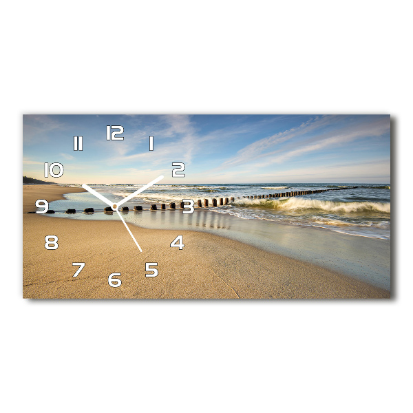Horloge rectangulaire horizontale Plage sur la mer Baltique