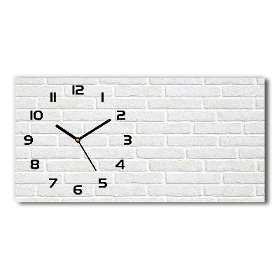 Horloge rectangulaire horizontale Brique blanche