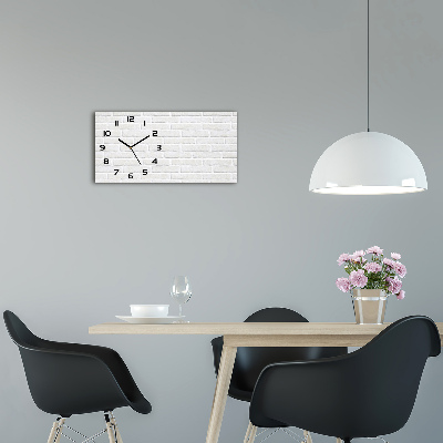Horloge rectangulaire horizontale Brique blanche