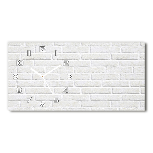 Horloge rectangulaire horizontale Brique blanche