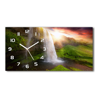 Horloge rectangulaire horizontale Chute d'eau