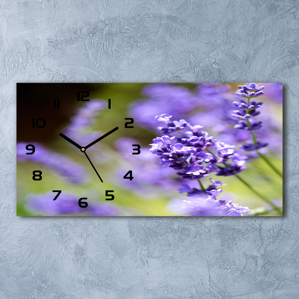 Horloge rectangulaire horizontale Lavande