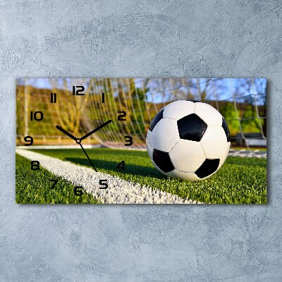 Horloge horizontale en verre Ballon dans le but