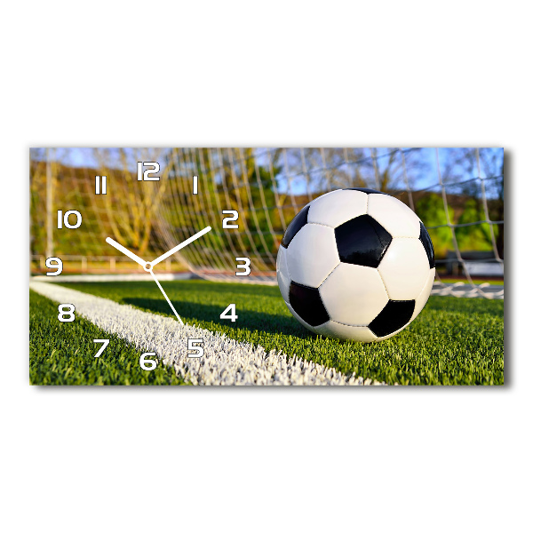 Horloge horizontale en verre Ballon dans le but