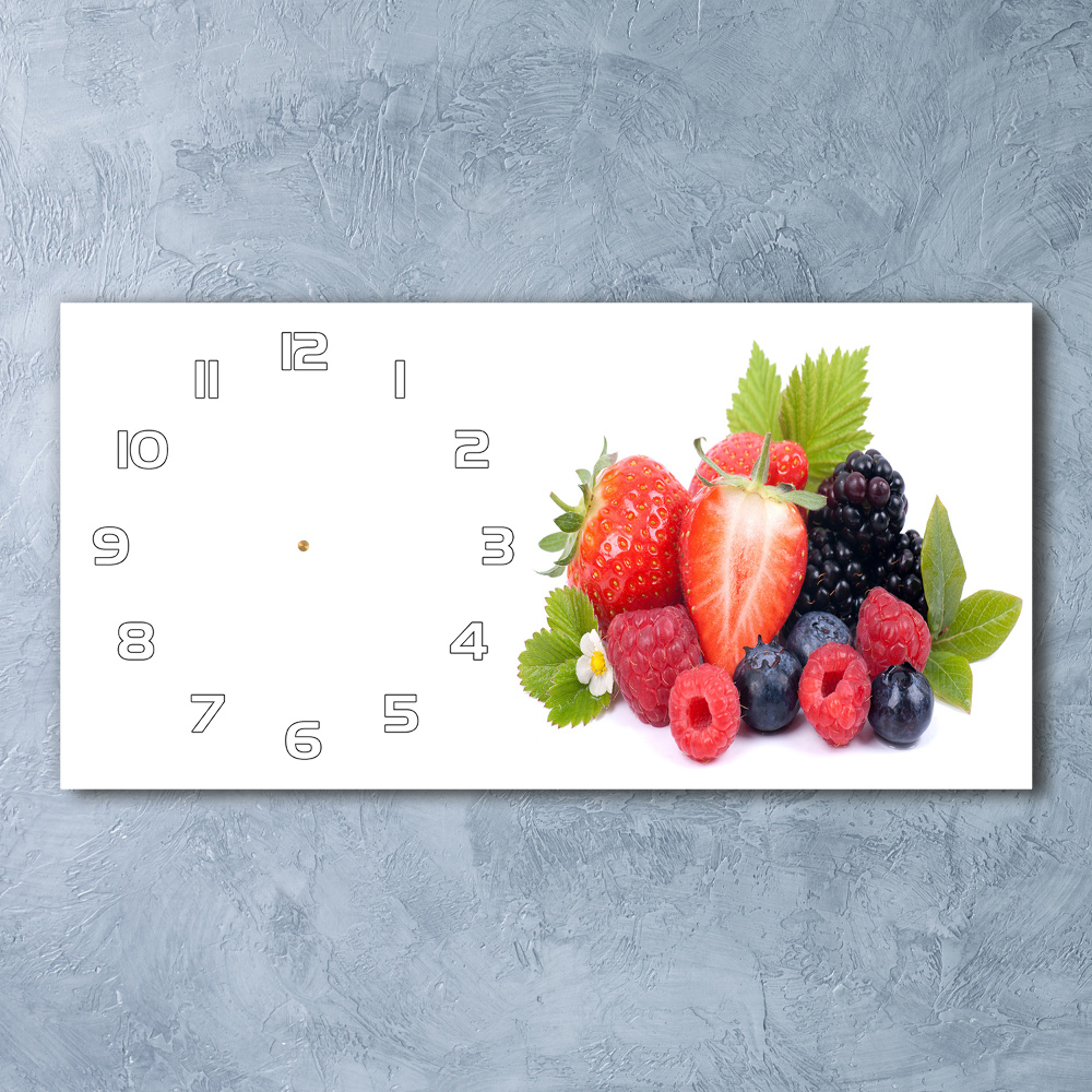 Horloge rectangulaire horizontale Fruits de la forêt