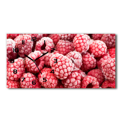 Horloge rectangulaire horizontale Framboises surgelées