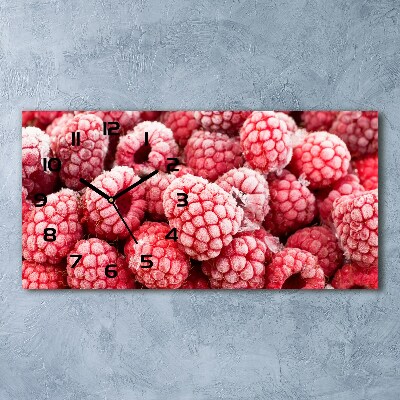 Horloge rectangulaire horizontale Framboises surgelées