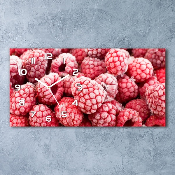 Horloge rectangulaire horizontale Framboises surgelées