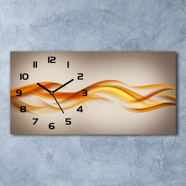 Horloge rectangulaire horizontale Motif de la vague
