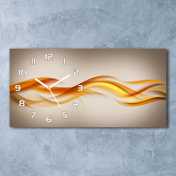 Horloge rectangulaire horizontale Motif de la vague