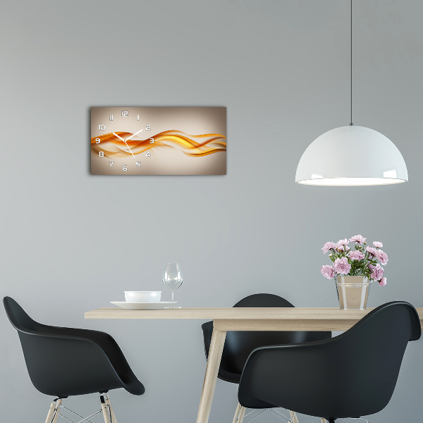 Horloge rectangulaire horizontale Motif de la vague
