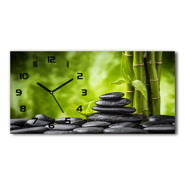 Horloge horizontale en verre Pierres zen