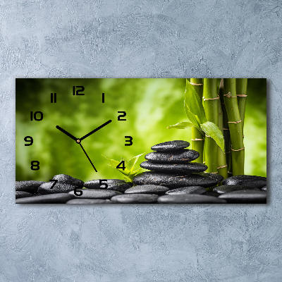 Horloge horizontale en verre Pierres zen