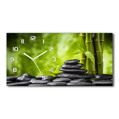 Horloge horizontale en verre Pierres zen