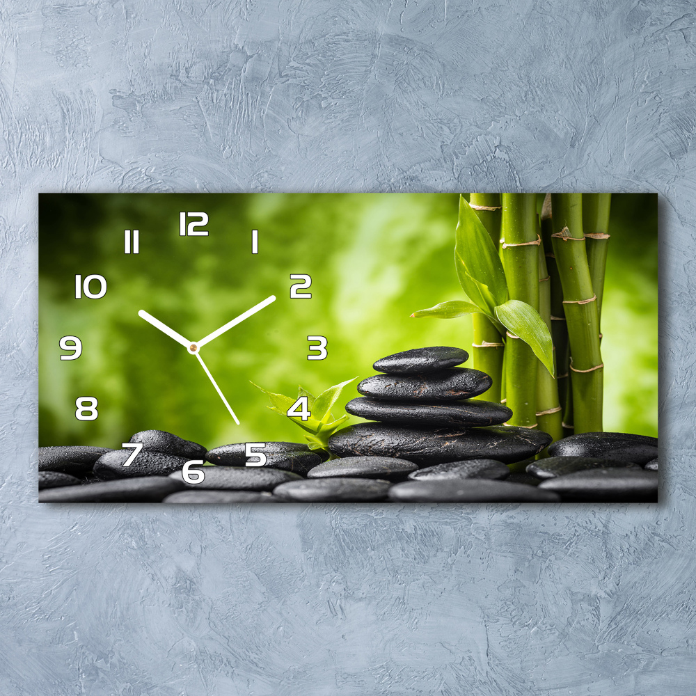 Horloge horizontale en verre Pierres zen