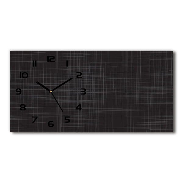 Horloge horizontale en verre Texture de lin