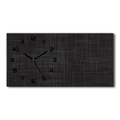 Horloge horizontale en verre Texture de lin