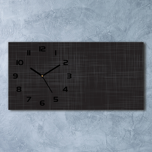 Horloge horizontale en verre Texture de lin