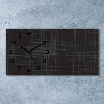 Horloge horizontale en verre Texture de lin