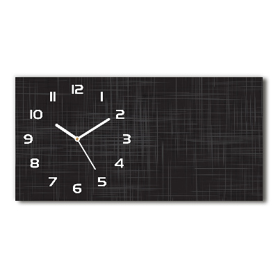Horloge horizontale en verre Texture de lin