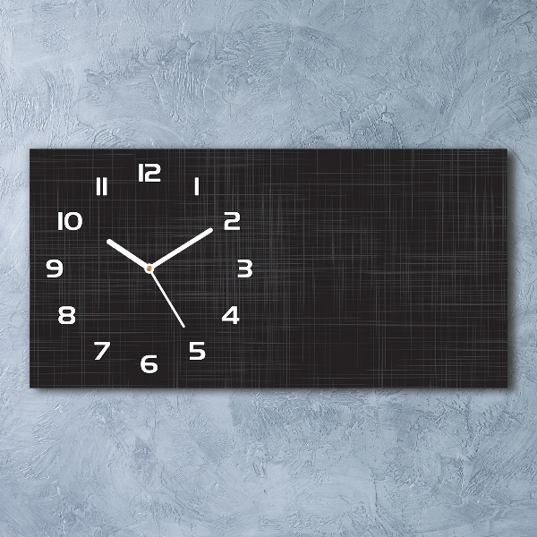 Horloge horizontale en verre Texture de lin