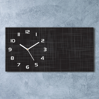 Horloge horizontale en verre Texture de lin