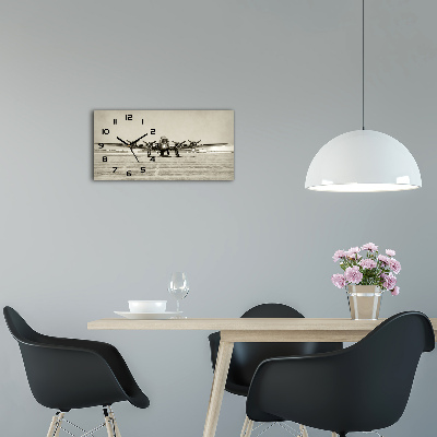Horloge murale horizontale Vieux bombardier