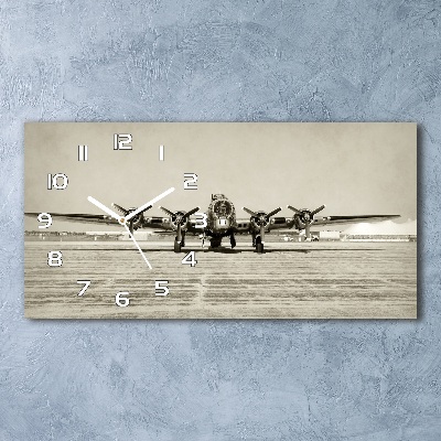 Horloge murale horizontale Vieux bombardier