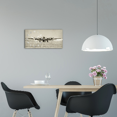 Horloge murale horizontale Vieux bombardier