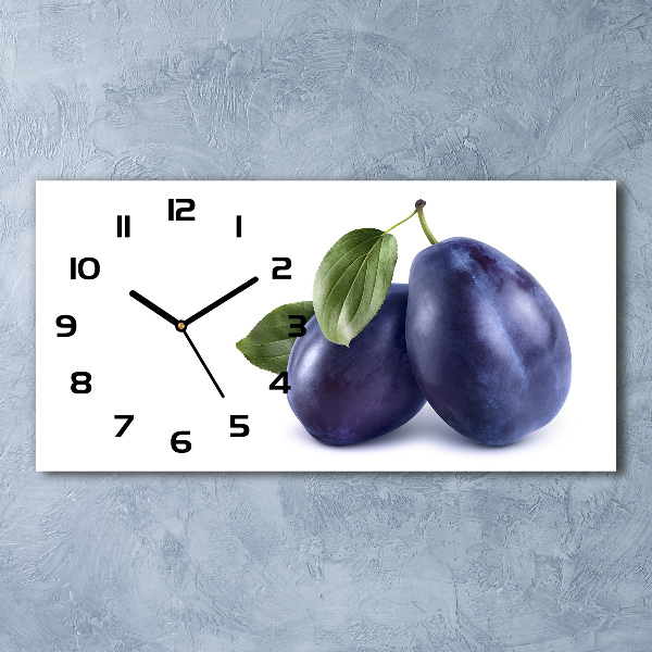 Horloge rectangulaire horizontale Prunes