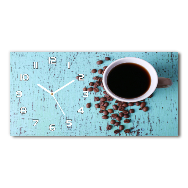 Horloge rectangulaire horizontale Café noir