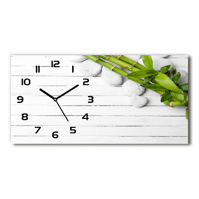 Horloge murale horizontale Bambou